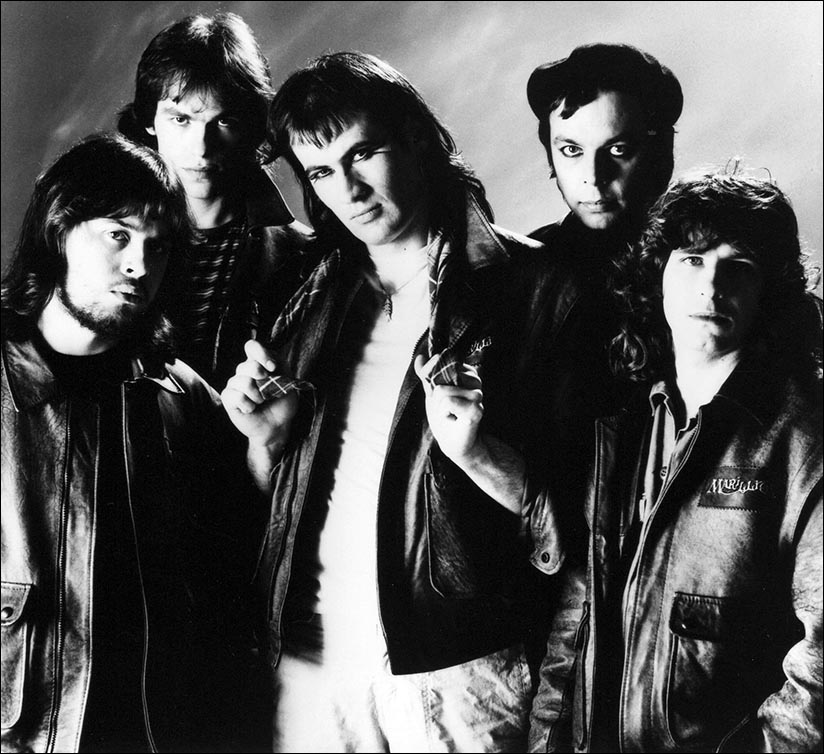 Marillion with Andy Ward (second from right) - May 1983